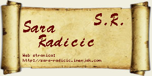 Sara Radičić vizit kartica